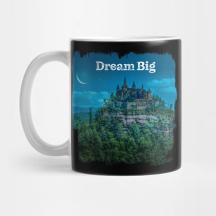 Mysterious moonlight shines on magical castle in the forest Mug